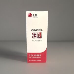 LG Cinema 3D Glasses 2 Pairs New